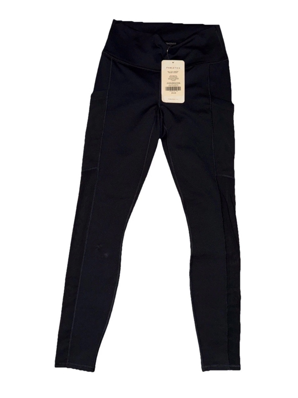 Fabletics Mila women’s high waisted pocket leggings small black new